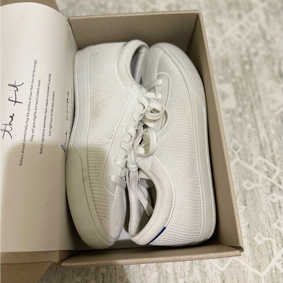 Rothy’s Shoes-Bright White Color-Lace Up Sneaker - Picture 1 of 16